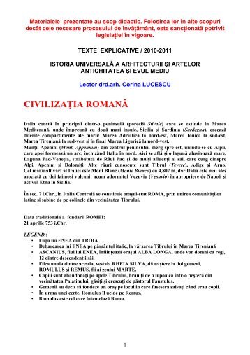 Texte – civilizatia romana - drawing4pleasure