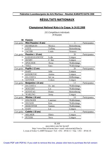 RÉSULTATS NATIONAUX - Flam