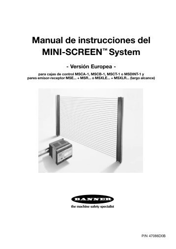 Manual de instrucciones del MINI-SCREEN™ System - Banner ...