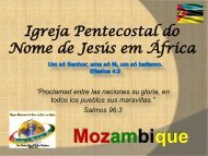 Mozambique - Iglesia Pentecostal Unida de Colombia