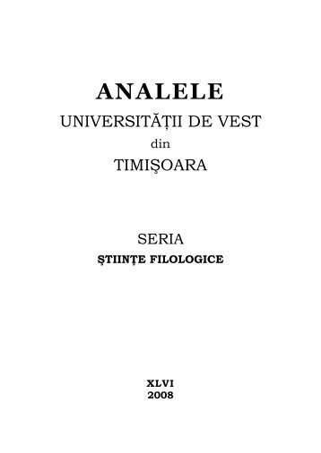 Volum integral - Facultatea de Litere, Istorie şi Teologie