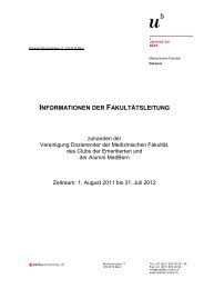 Jahresinformation 2011-2012 (pdf, 203KB) - Medizinische Fakultät ...