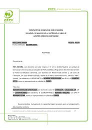 CONTRATO DE LICENCIA DE USO DE MARCA vinculado a ... - PEFC