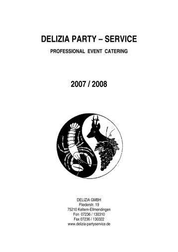 aktuelle Liste aller Speisen und Getränke - Delizia Party-Service ...