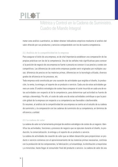 Métrica y control. Cuadro de Mando Integral. - Programa EMPRESA