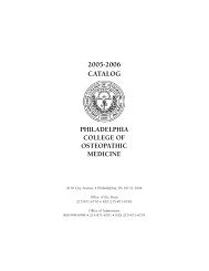 Catalog 2005 - 06 Phila - Philadelphia College of Osteopathic ...