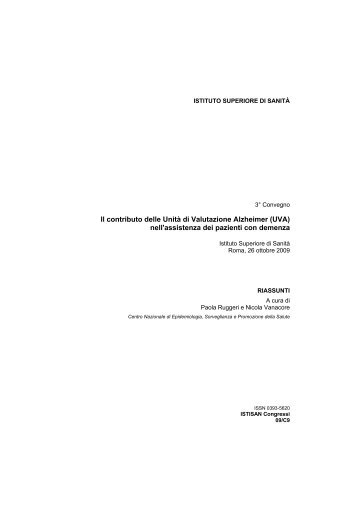 Il contributo delle Unità di Valutazione Alzheimer (UVA) nell ...