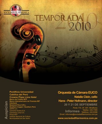 Descargar programa de mano - Sociedad Filarmónica de Lima