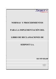 Implementación del Libro de Reclamaciones - Serpost