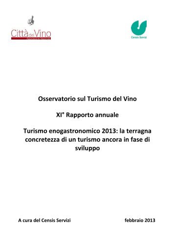 Osservatorio sul Turismo del Vino XI° Rapporto ... - Città del Vino