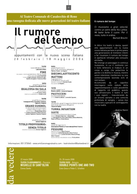 R O T O  p A L C O - Emilia Romagna Teatro