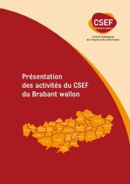 Télécharger la brochure d'activités - CSEF Brabant Wallon
