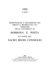 1606 BORBONA E POSTA SACRO REGIO CONSIGLIO - Comune di ...