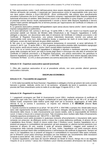 Capitolato Speciale d'Appalto - Comune di Pescara