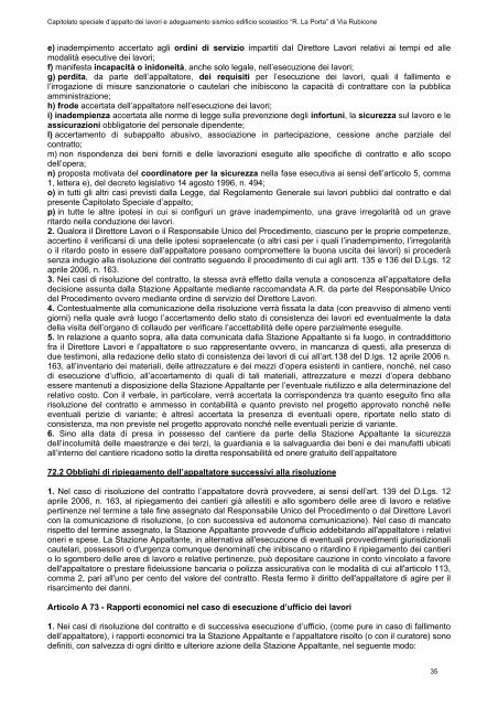 Capitolato Speciale d'Appalto - Comune di Pescara