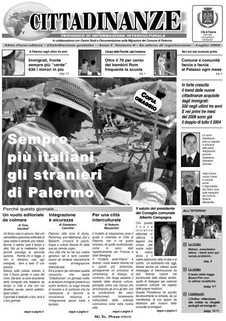 (luglio 2008) del mensile "Cittadinanze" - CeSVoP