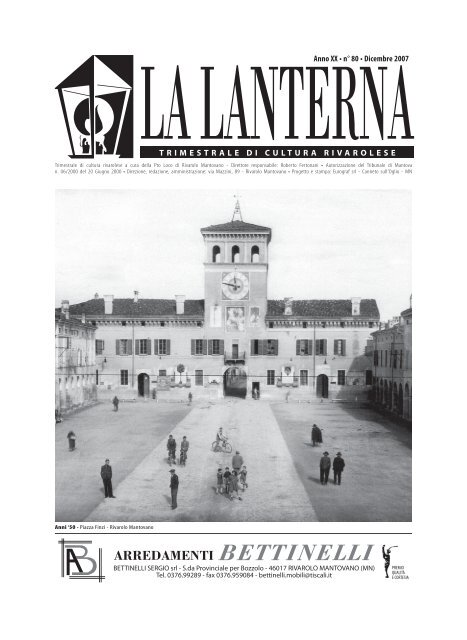 La Lanterna n°80 dicembre 2007 - Fondazione Sanguanini