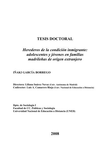 Herederos de la condición inmigrante: adolescentes y jóvenes en ...