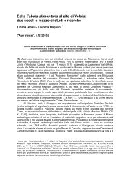 Dalla Tabula alimentaria al sito di Veleia: due secoli e ... - ager veleias