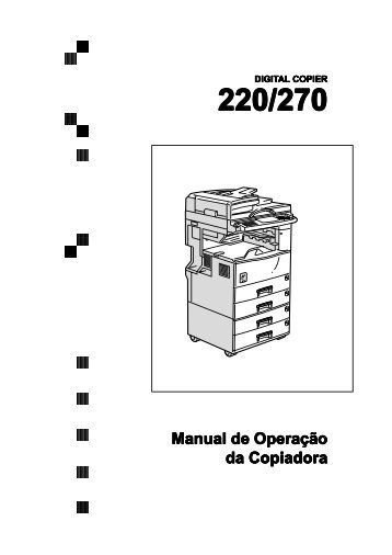 Manual de Operação da Copiadora - Ricoh