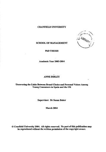Cranfield msc thesis
