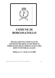ECOLOGIA - Regolamento rifiuti - Comune di Borgosatollo