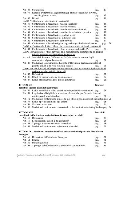 ECOLOGIA - Regolamento rifiuti - Comune di Borgosatollo