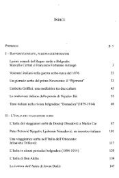 INDICE Premessa p. v I primi consoli del Regno sardo a Belgrado ...