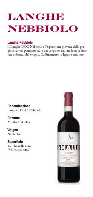 Scarica la brochure dei nostri vini in formato pdf - Amalia Cascina in ...