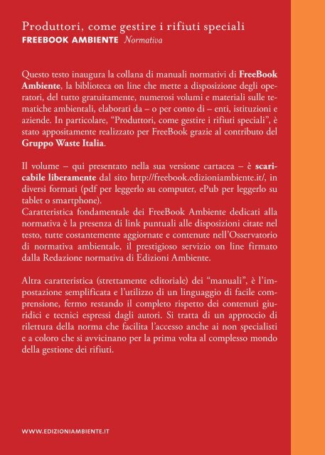 "Produttori, come gestire i rifiuti speciali" (.pdf)