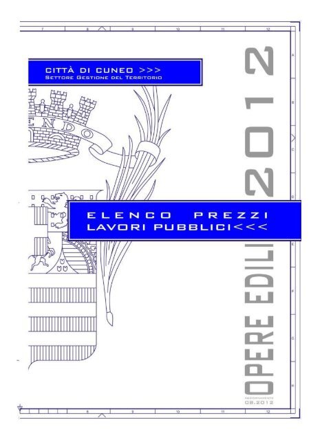Elenco prezzi anno 2012 - Comune di Cuneo