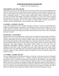 2012 Condensed Bios - Association of the United States Army