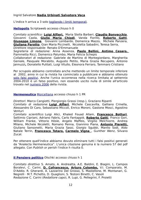 Le riviste di Scienze politiche (Sps/01-06, Sps/13 ... - Archivio Marini