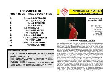 FIRENZE C5 NOTIZIE - Firenze Calcio a 5