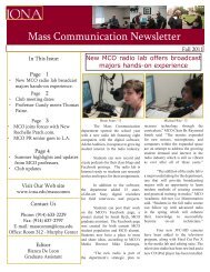 Mass Communication Newsletter - Iona College