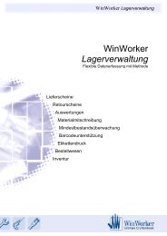 WinWorker Lagerverwaltung