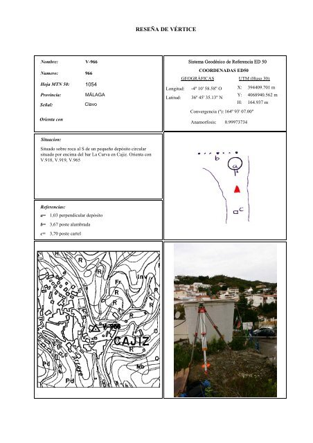 Red Municipal Bases Coordenadas UTM - Inicio