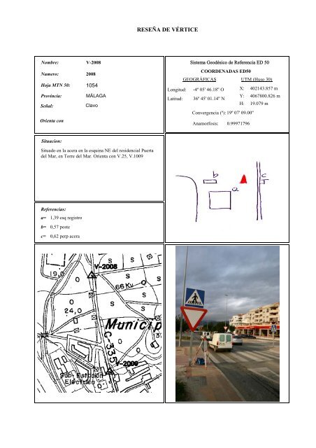 Red Municipal Bases Coordenadas UTM - Inicio