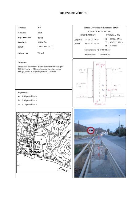 Red Municipal Bases Coordenadas UTM - Inicio