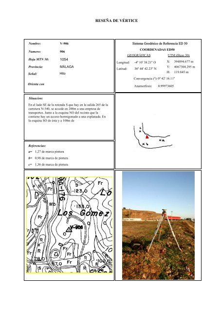 Red Municipal Bases Coordenadas UTM - Inicio