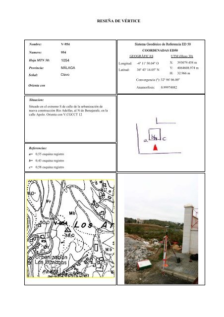 Red Municipal Bases Coordenadas UTM - Inicio