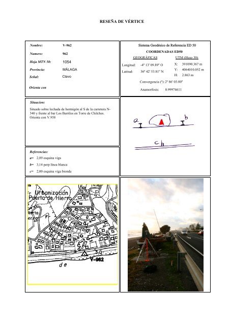 Red Municipal Bases Coordenadas UTM - Inicio