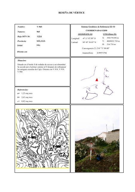 Red Municipal Bases Coordenadas UTM - Inicio