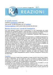 In questo numero: Rischio di errori con i cerotti di rivastigmina - Sefap