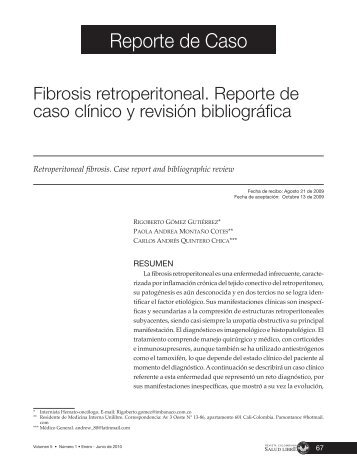 Fibrosis retroperitoneal. Reporte de caso clínico y revisión