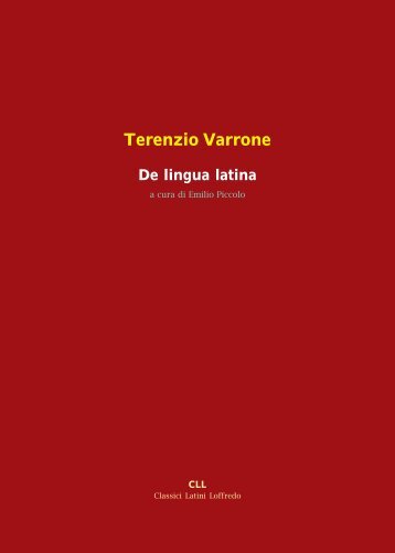 Terenzio Varrone De lingua latina
