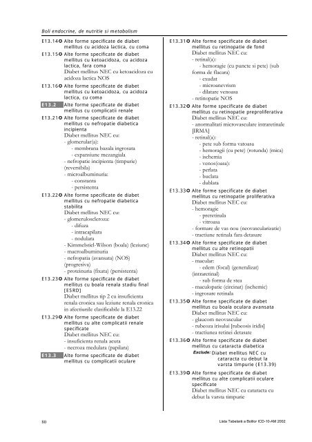 Boli endocrine, de nutritie si metabolism