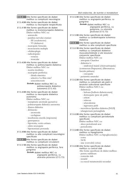 Boli endocrine, de nutritie si metabolism