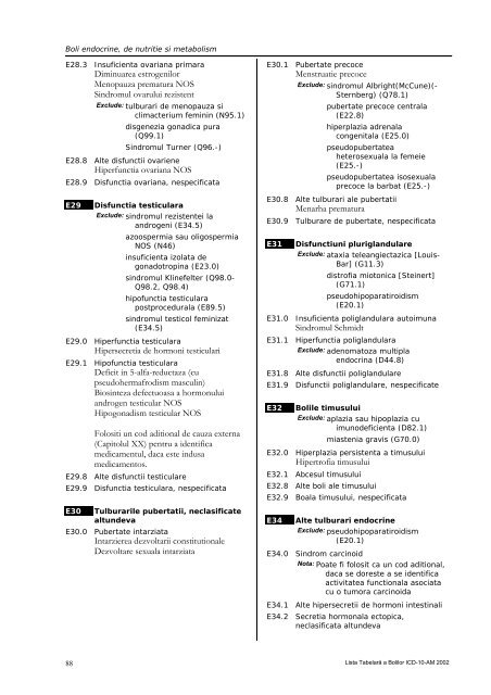 Boli endocrine, de nutritie si metabolism