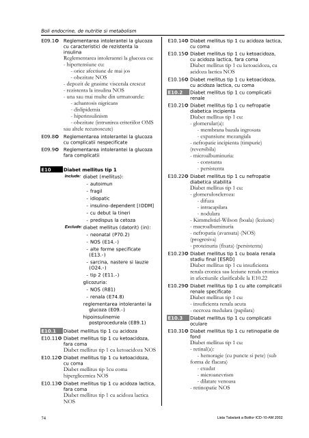 Boli endocrine, de nutritie si metabolism